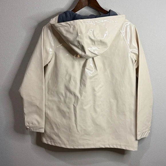 Bellfield Clothing Ivory Rain Jacket with Hood Size XS - Picture 3 of 6